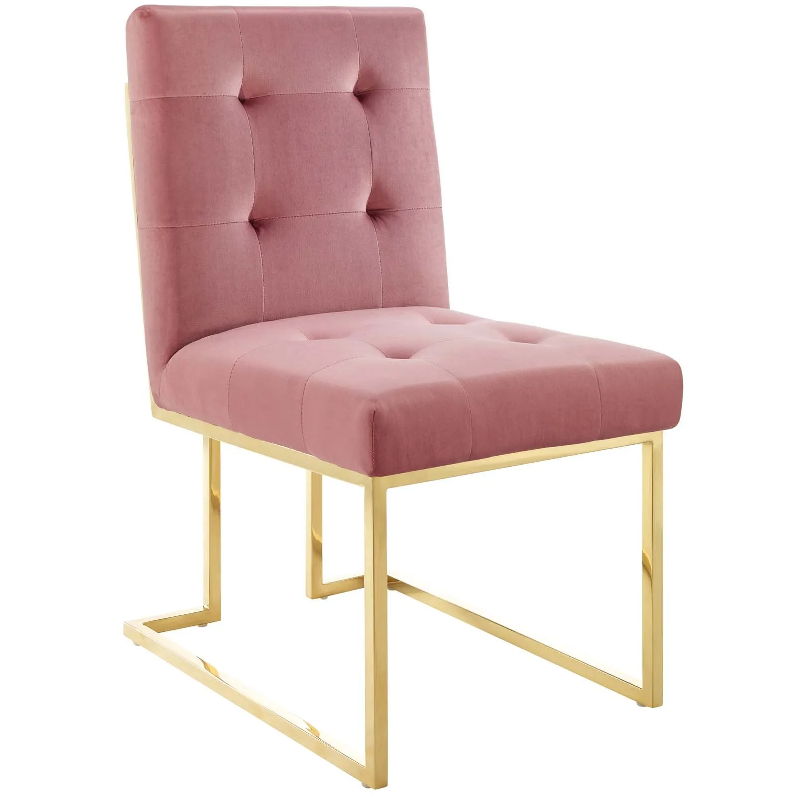 Modway Privy Gold Stainless Steel Performance Velvet Dining Chair - EEI-3744