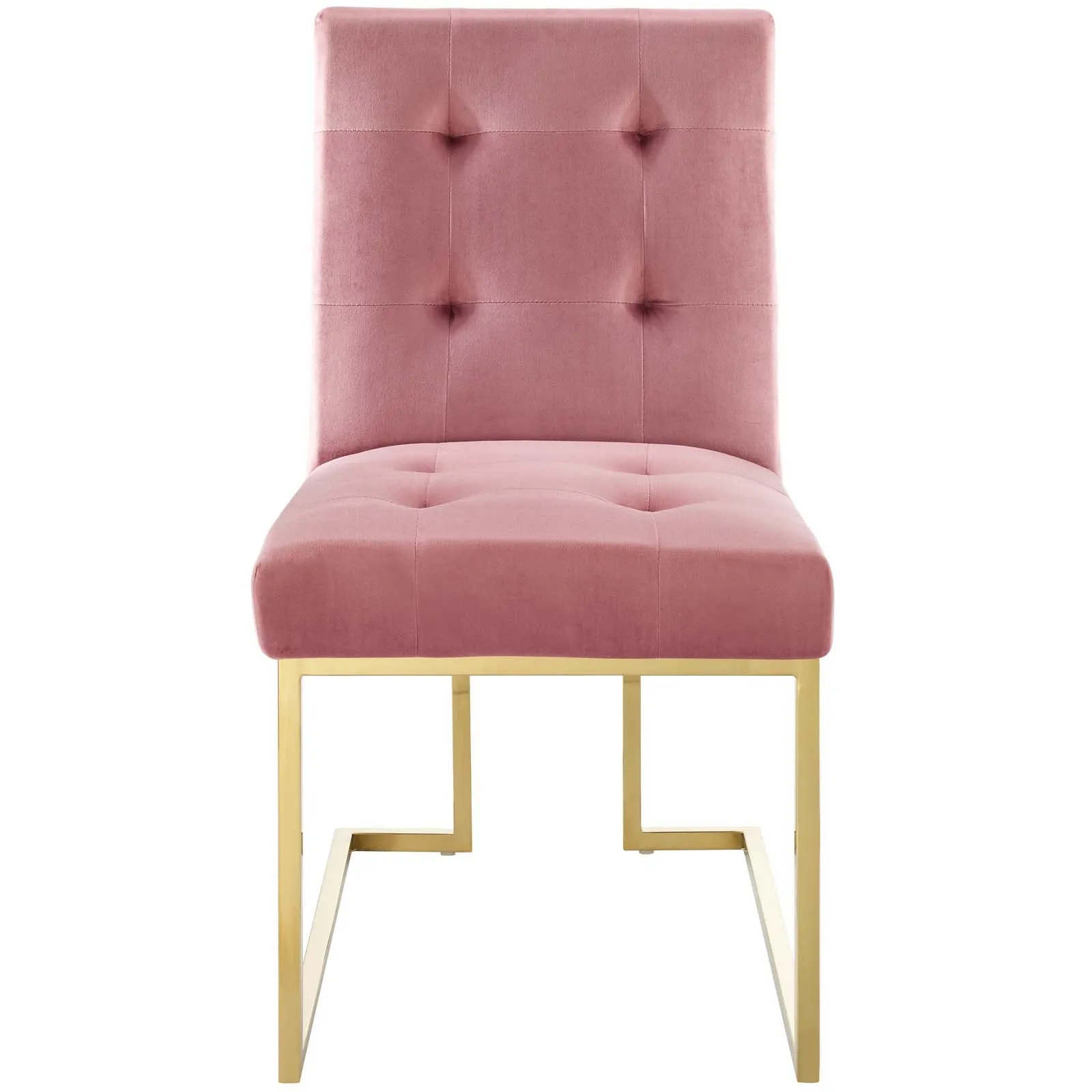 Modway Privy Gold Stainless Steel Performance Velvet Dining Chair - EEI-3744