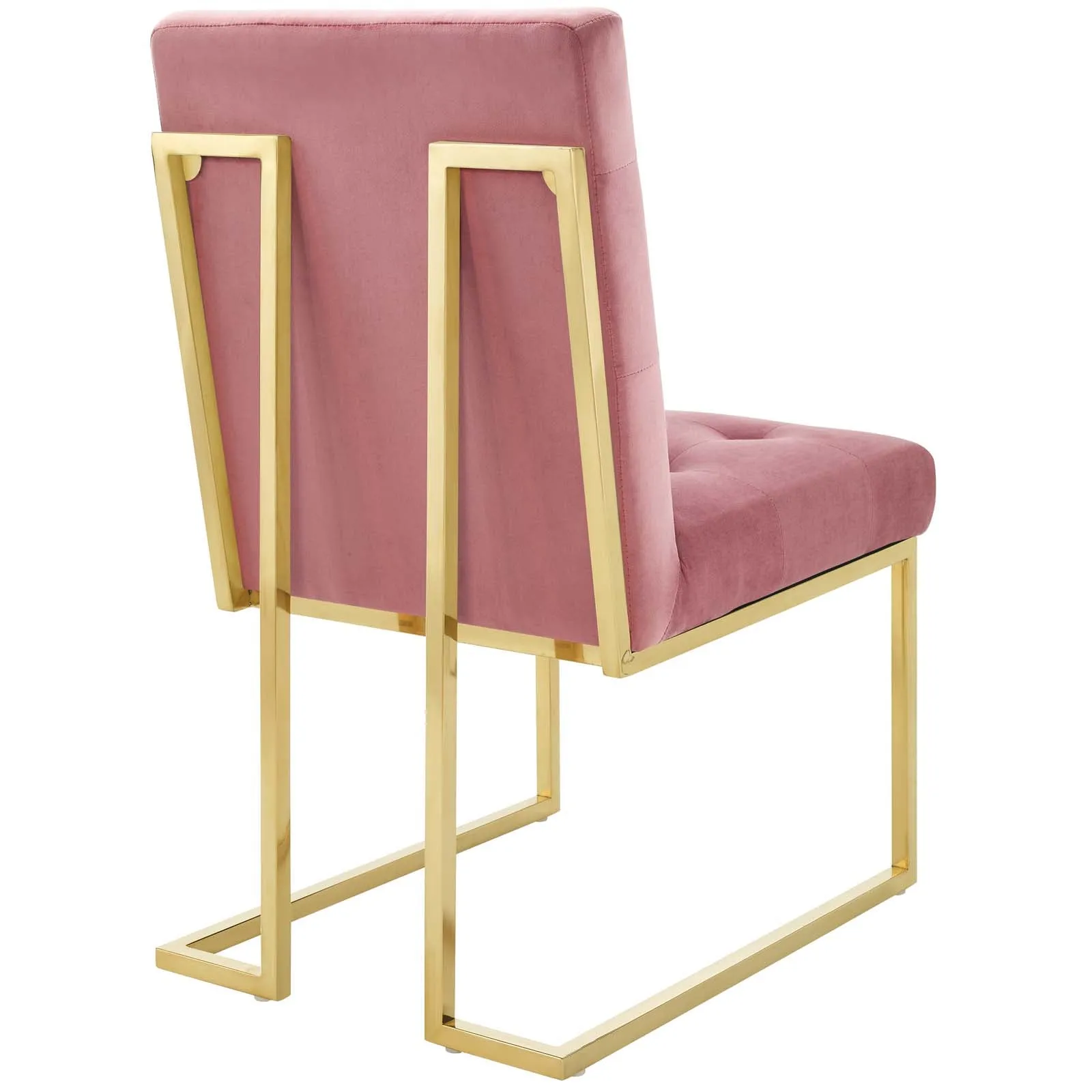 Modway Privy Gold Stainless Steel Performance Velvet Dining Chair - EEI-3744