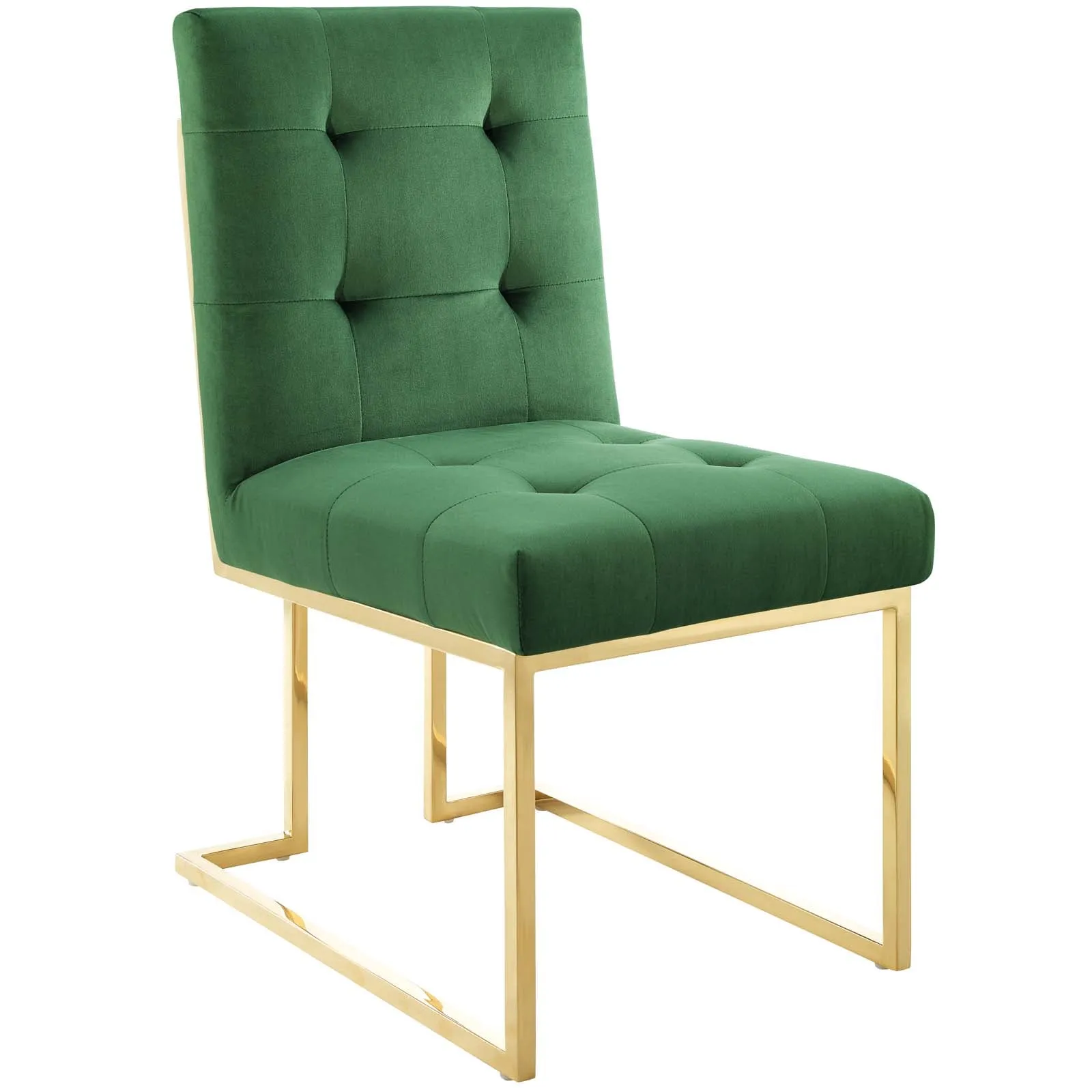 Modway Privy Gold Stainless Steel Performance Velvet Dining Chair - EEI-3744