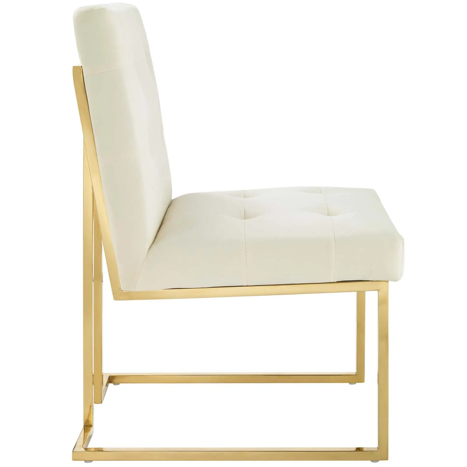 Modway Privy Gold Stainless Steel Performance Velvet Dining Chair - EEI-3744