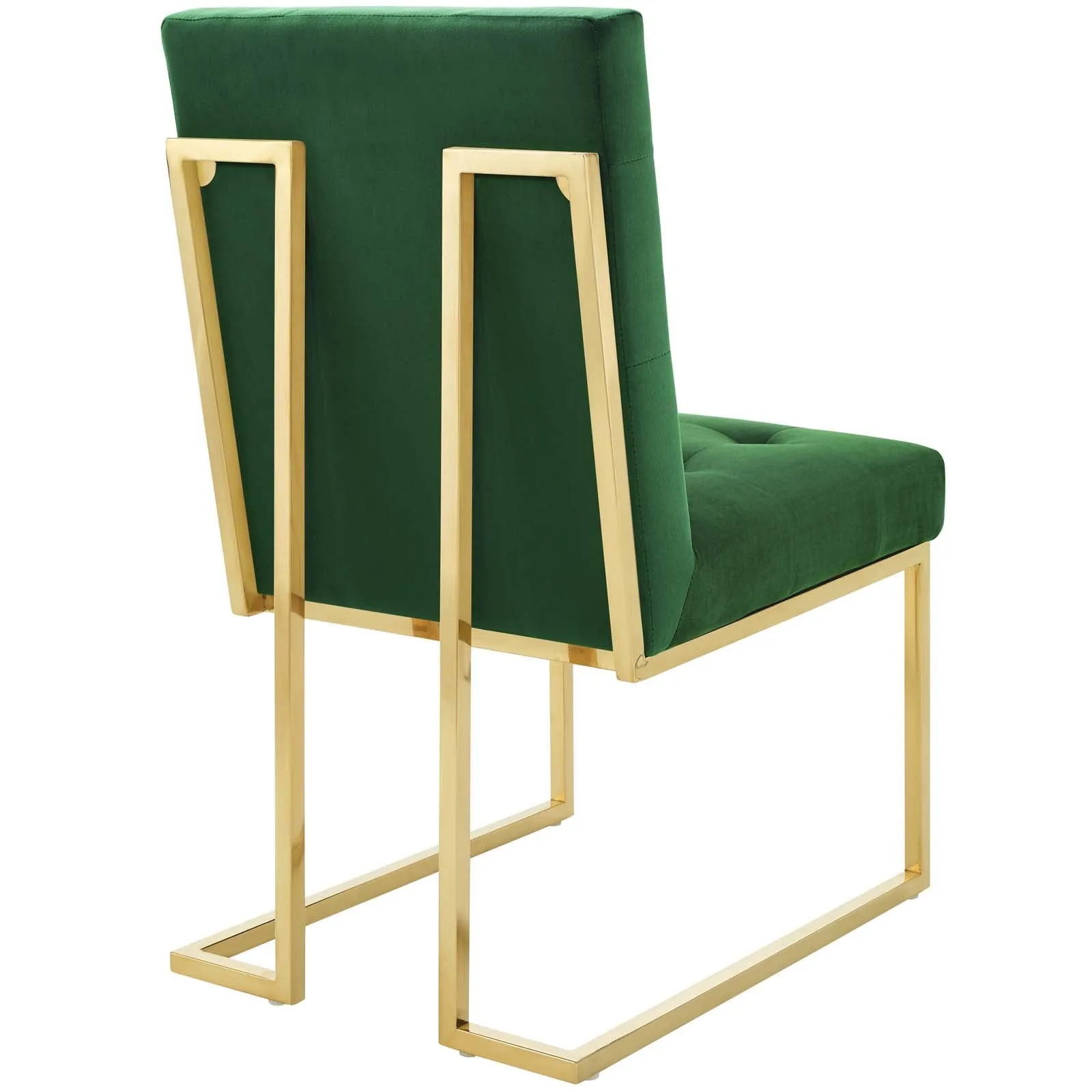 Modway Privy Gold Stainless Steel Performance Velvet Dining Chair - EEI-3744