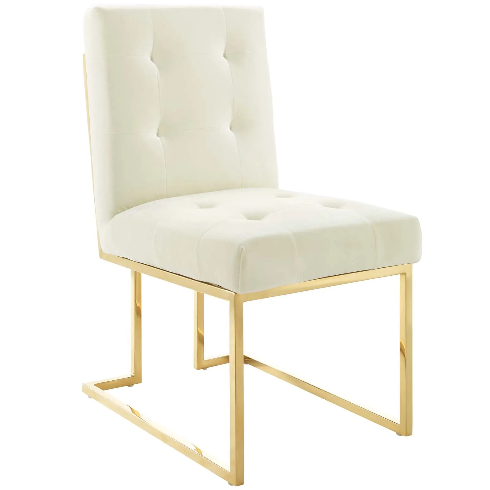 Modway Privy Gold Stainless Steel Performance Velvet Dining Chair - EEI-3744