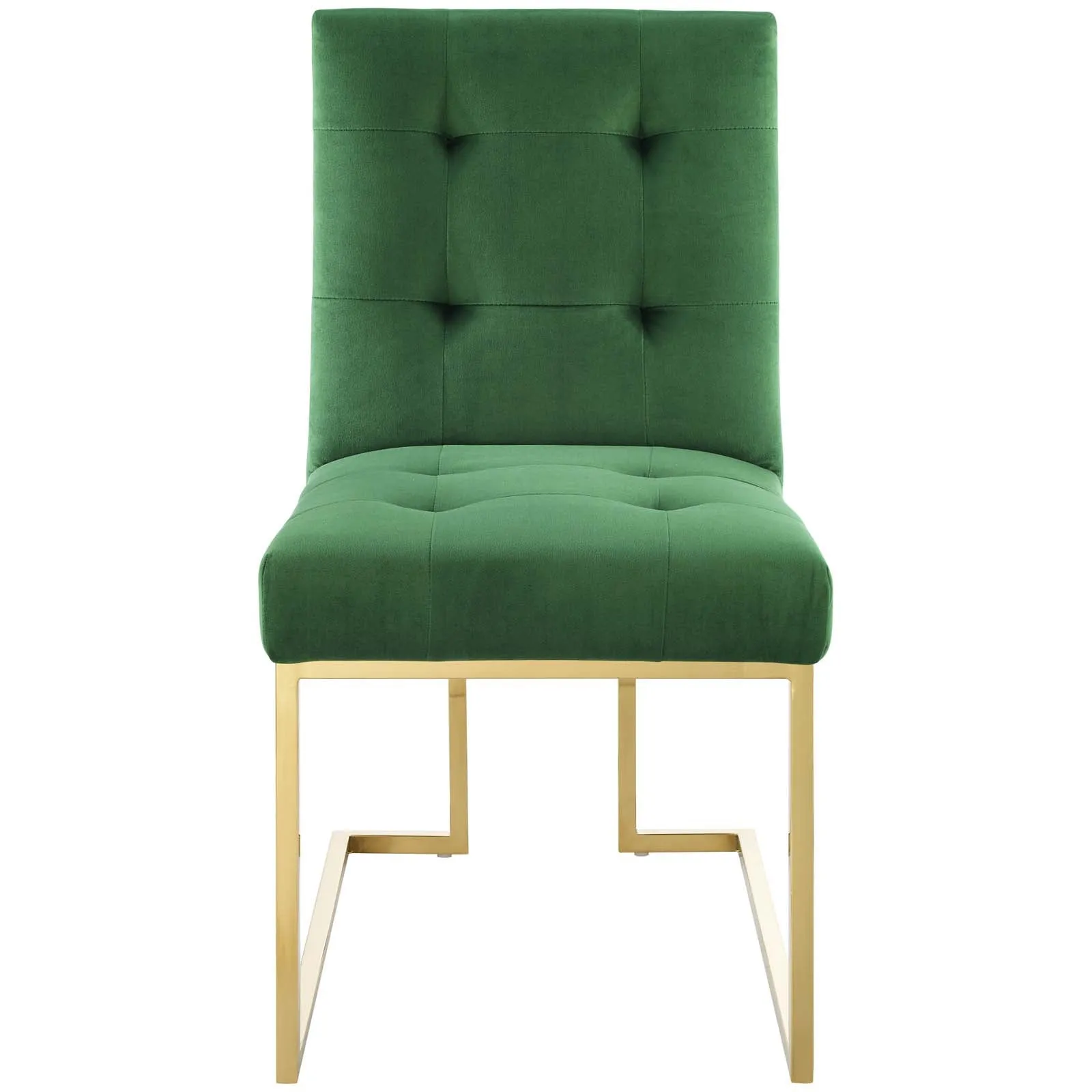 Modway Privy Gold Stainless Steel Performance Velvet Dining Chair - EEI-3744