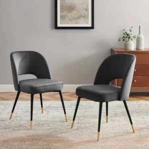 Modway Rouse Performance Velvet Dining Side Chairs - Set of 2 - EEI-4599