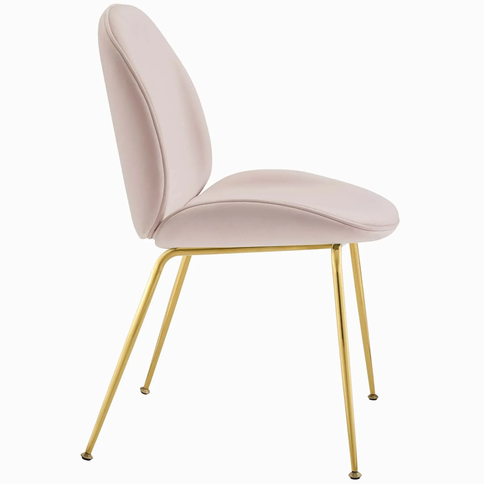 Modway Scoop Gold Stainless Steel Leg Performance Velvet Dining Chair - EEI-3548