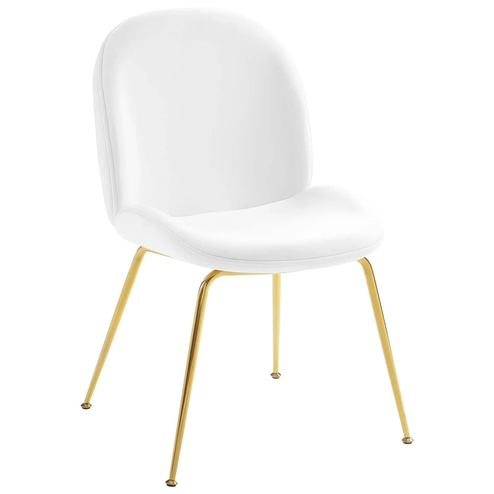 Modway Scoop Gold Stainless Steel Leg Performance Velvet Dining Chair - EEI-3548