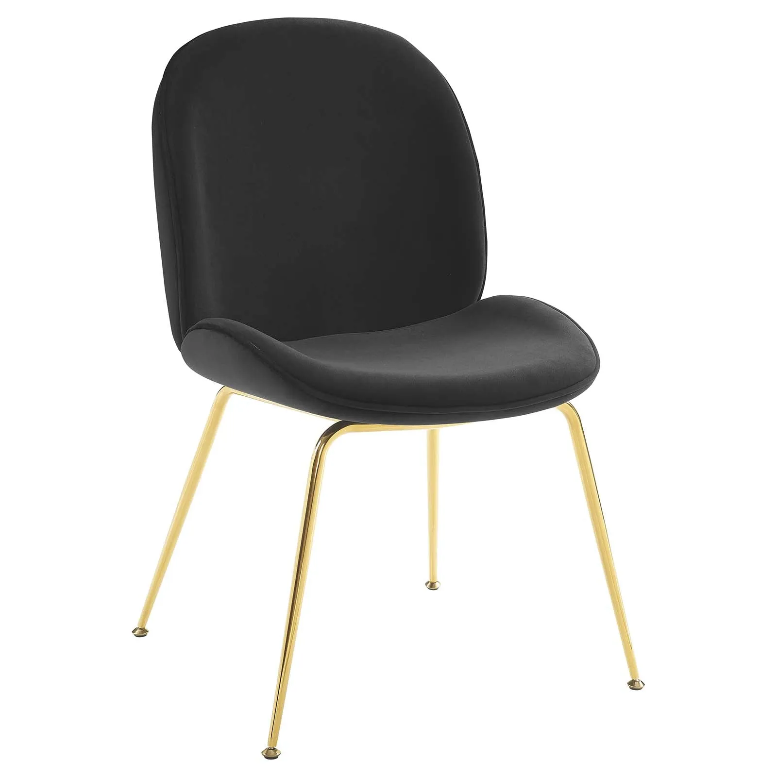 Modway Scoop Gold Stainless Steel Leg Performance Velvet Dining Chair - EEI-3548