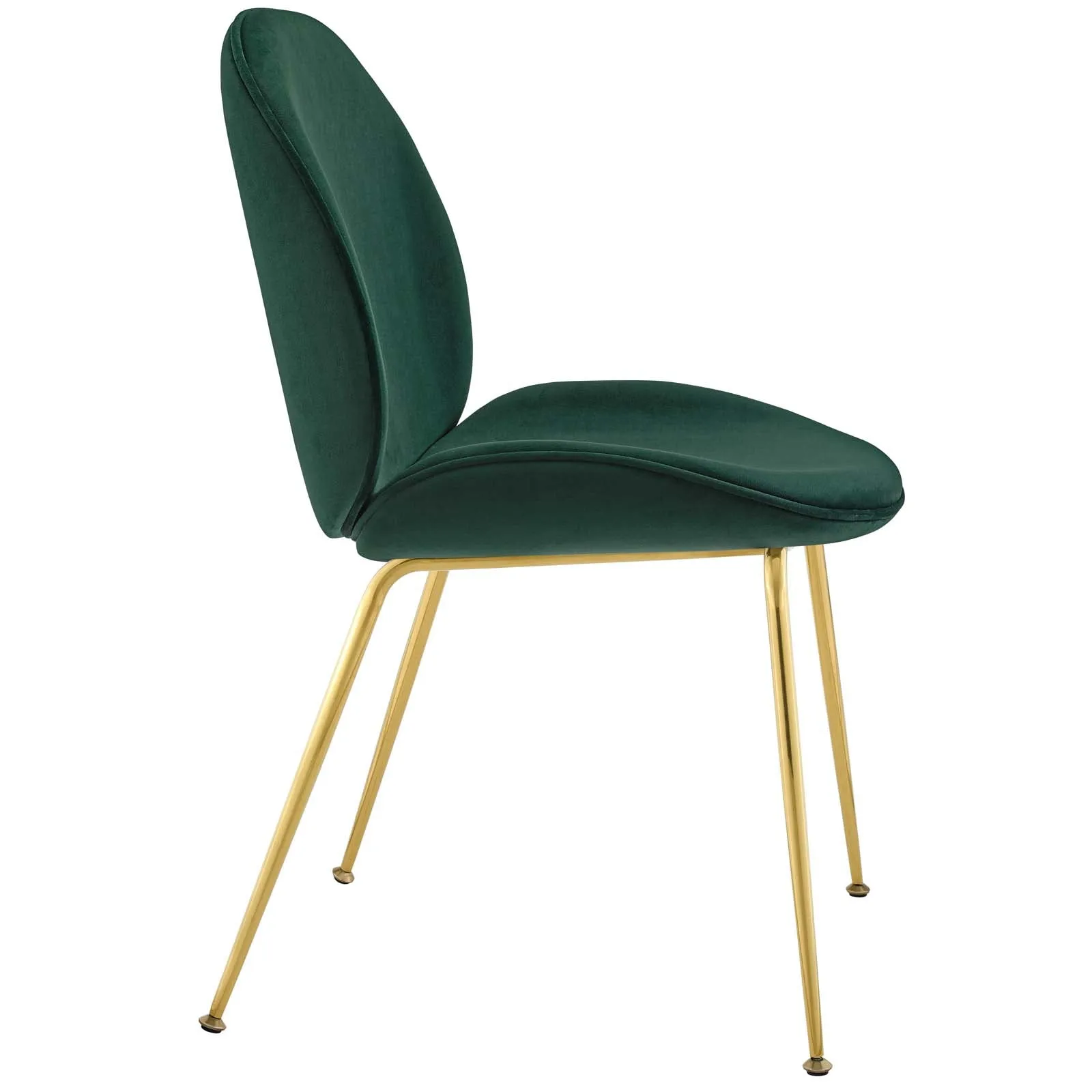 Modway Scoop Gold Stainless Steel Leg Performance Velvet Dining Chair - EEI-3548