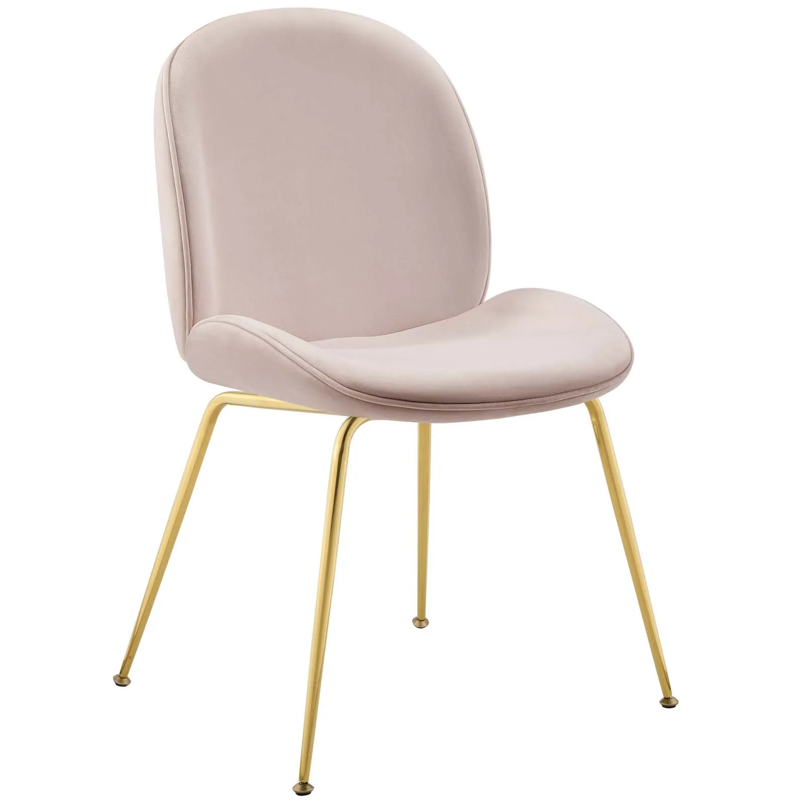 Modway Scoop Gold Stainless Steel Leg Performance Velvet Dining Chair - EEI-3548