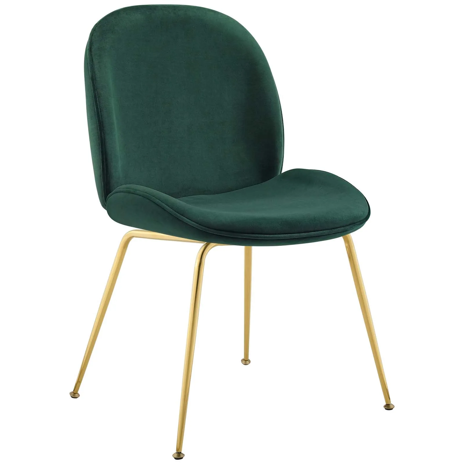 Modway Scoop Gold Stainless Steel Leg Performance Velvet Dining Chair - EEI-3548