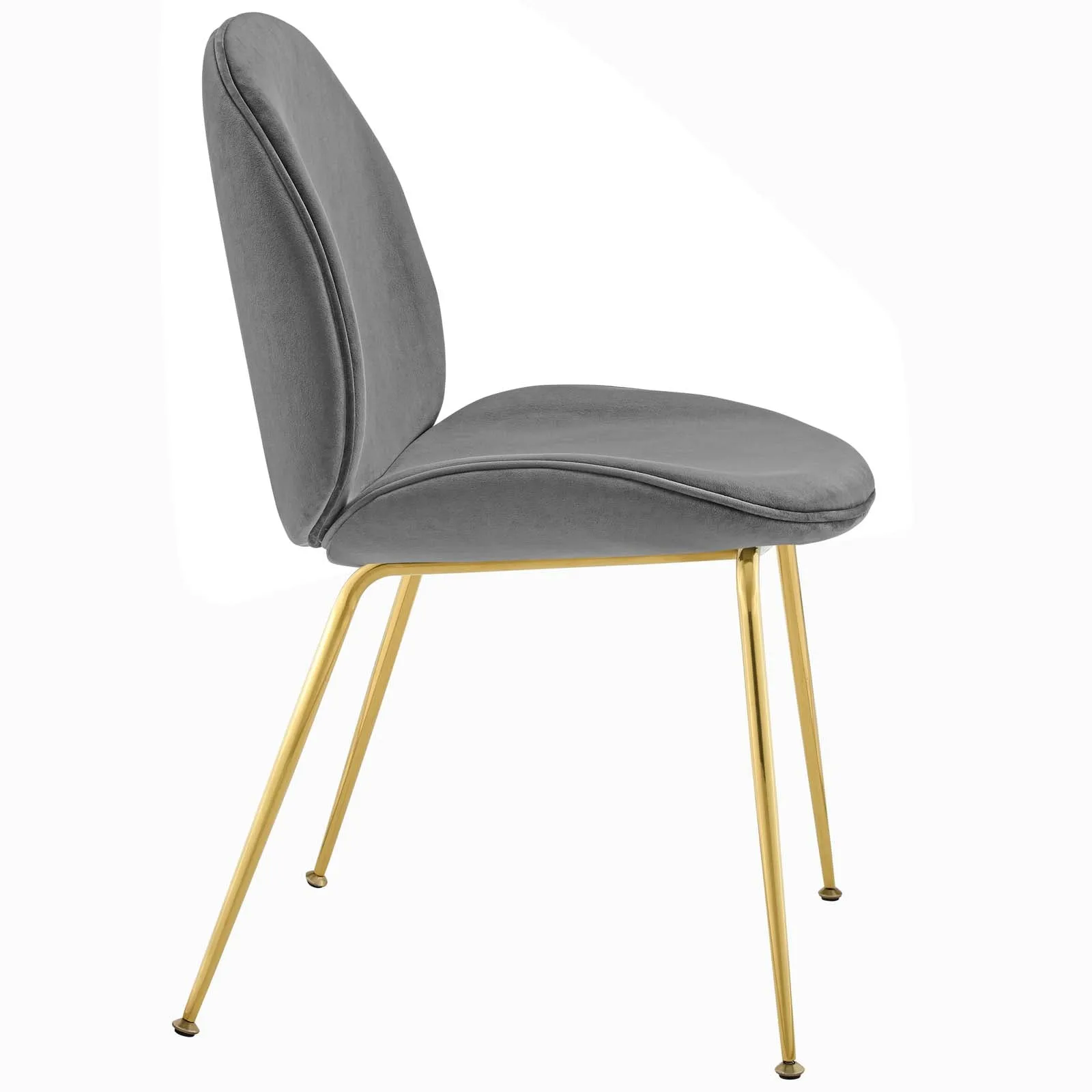 Modway Scoop Gold Stainless Steel Leg Performance Velvet Dining Chair - EEI-3548