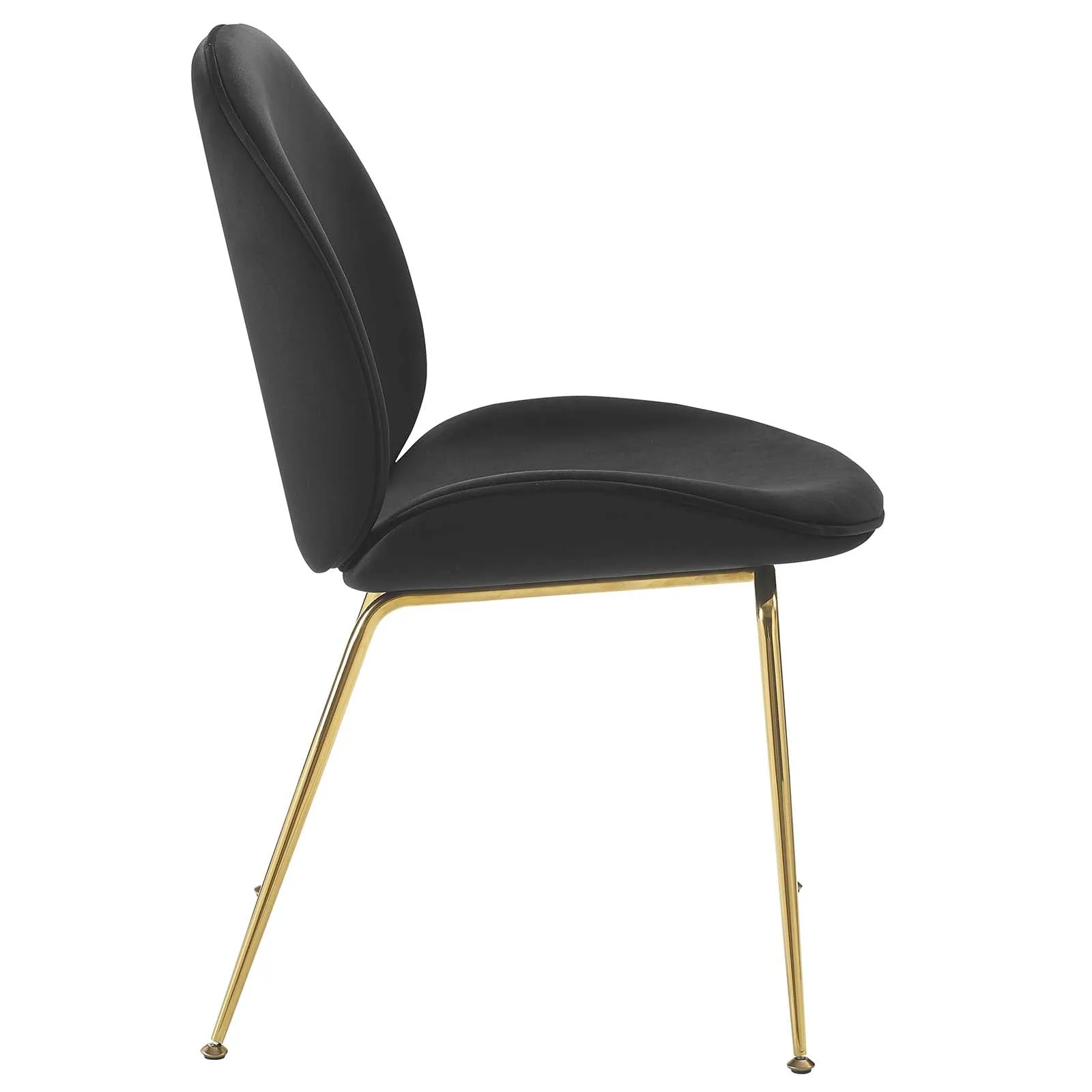 Modway Scoop Gold Stainless Steel Leg Performance Velvet Dining Chair - EEI-3548
