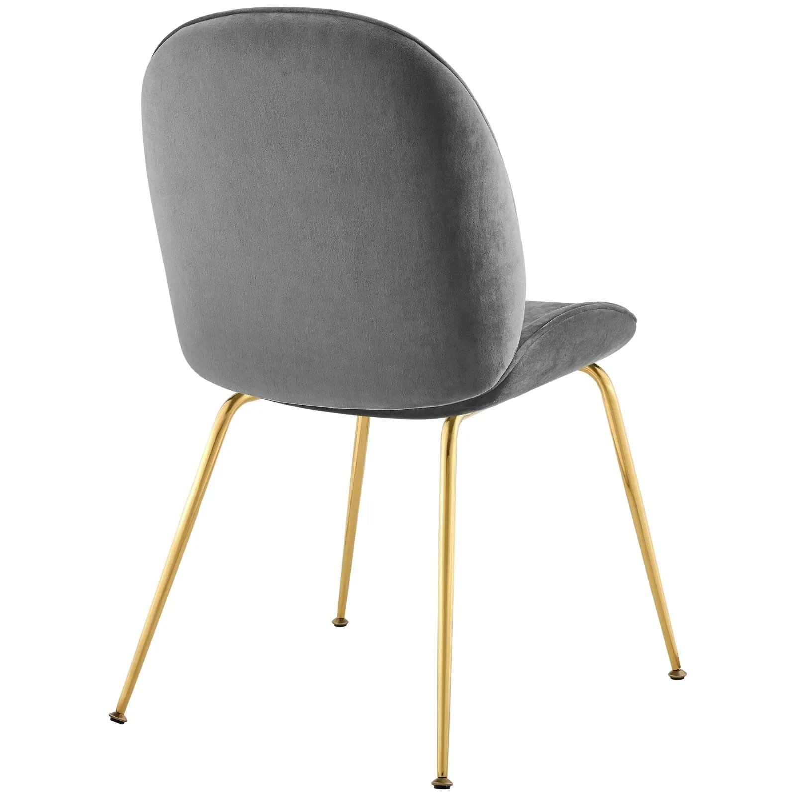 Modway Scoop Gold Stainless Steel Leg Performance Velvet Dining Chair - EEI-3548