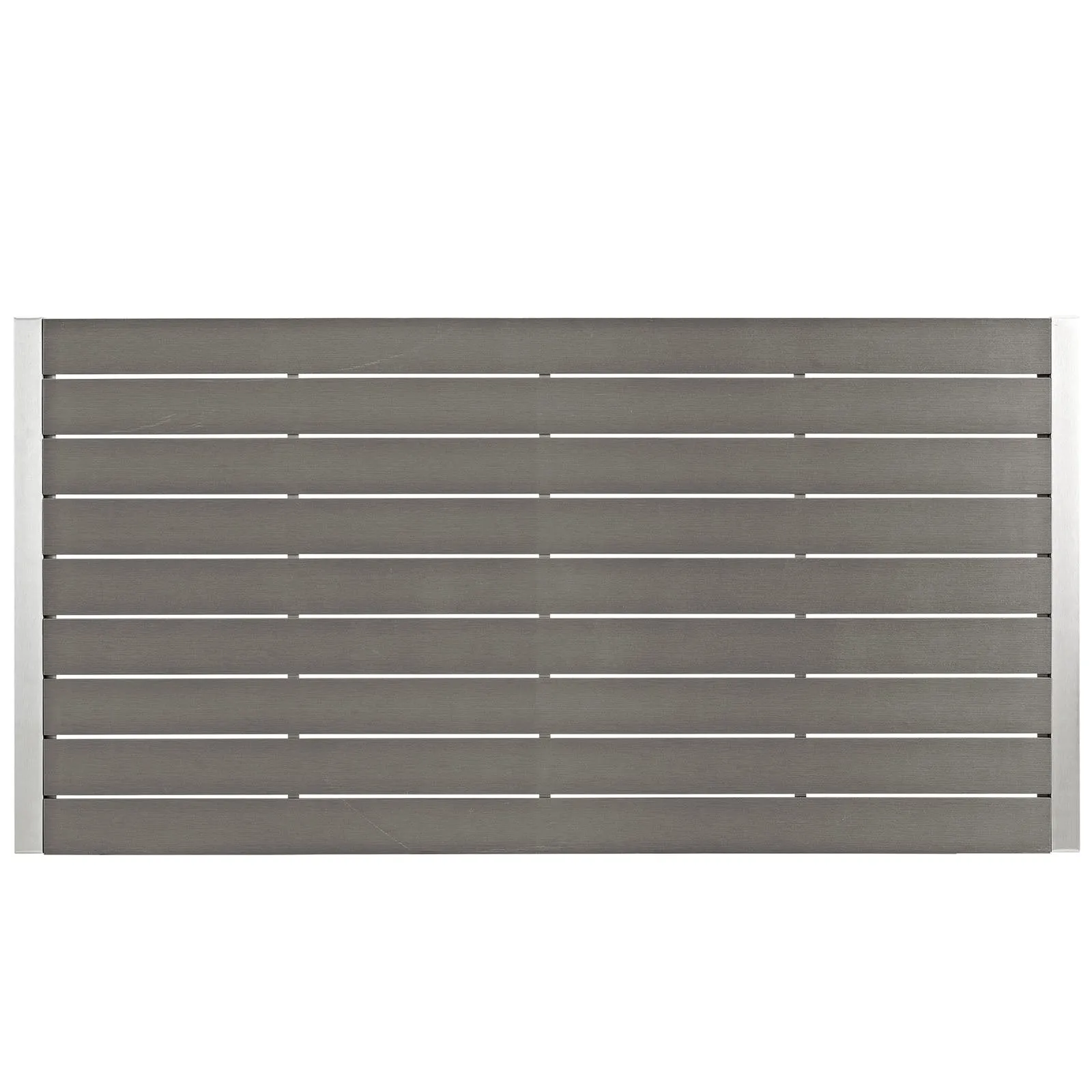 Modway Shore Outdoor Patio Aluminum Dining Table - Silver Gray - EEI-2251