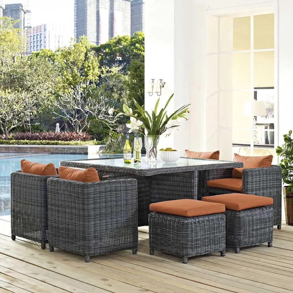 Modway Summon 9 Piece Outdoor Patio Dining Set - EEI-1947