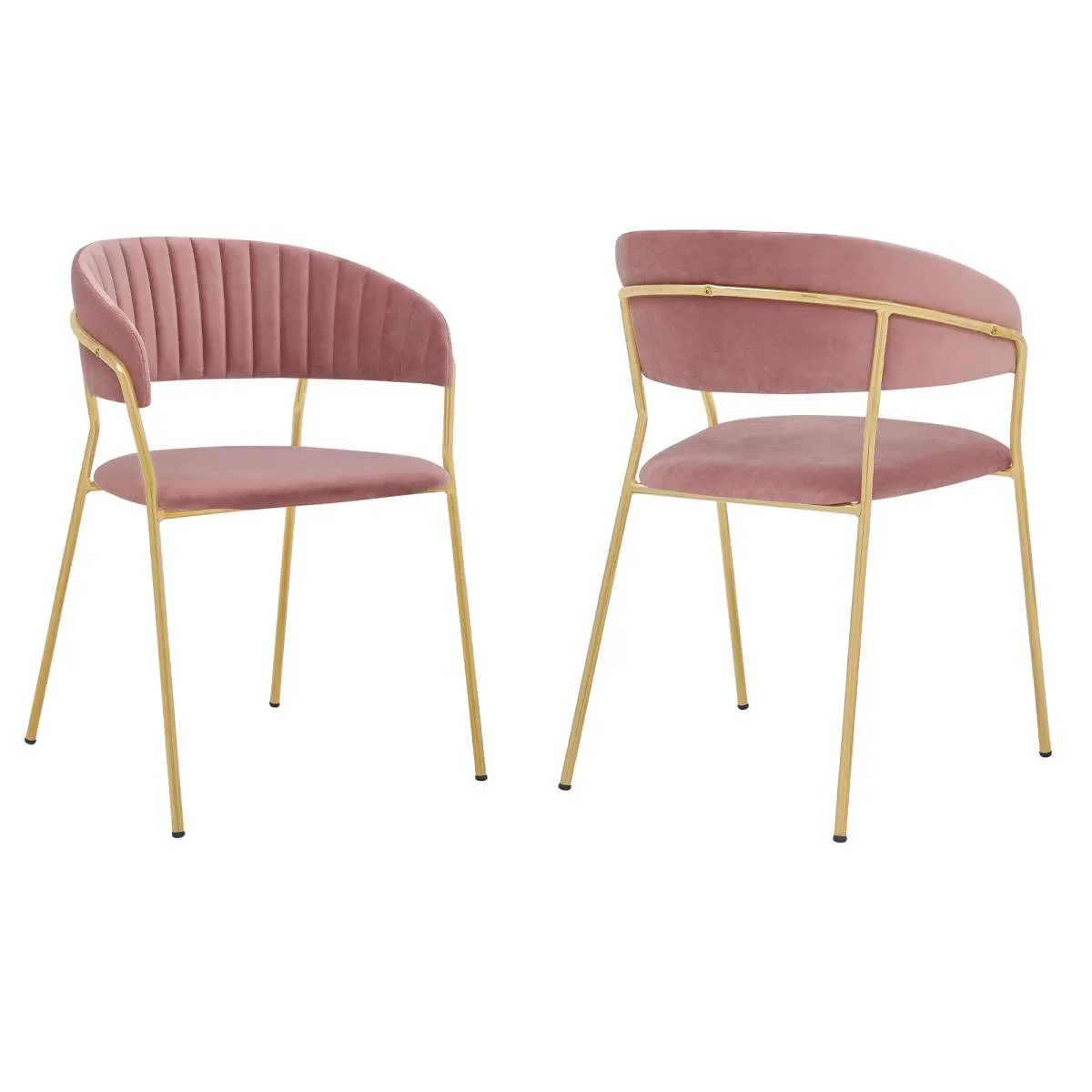 Nara Modern Gray Faux Leather and Metal Dining Room Chairs - Set of 2 By Armen Living