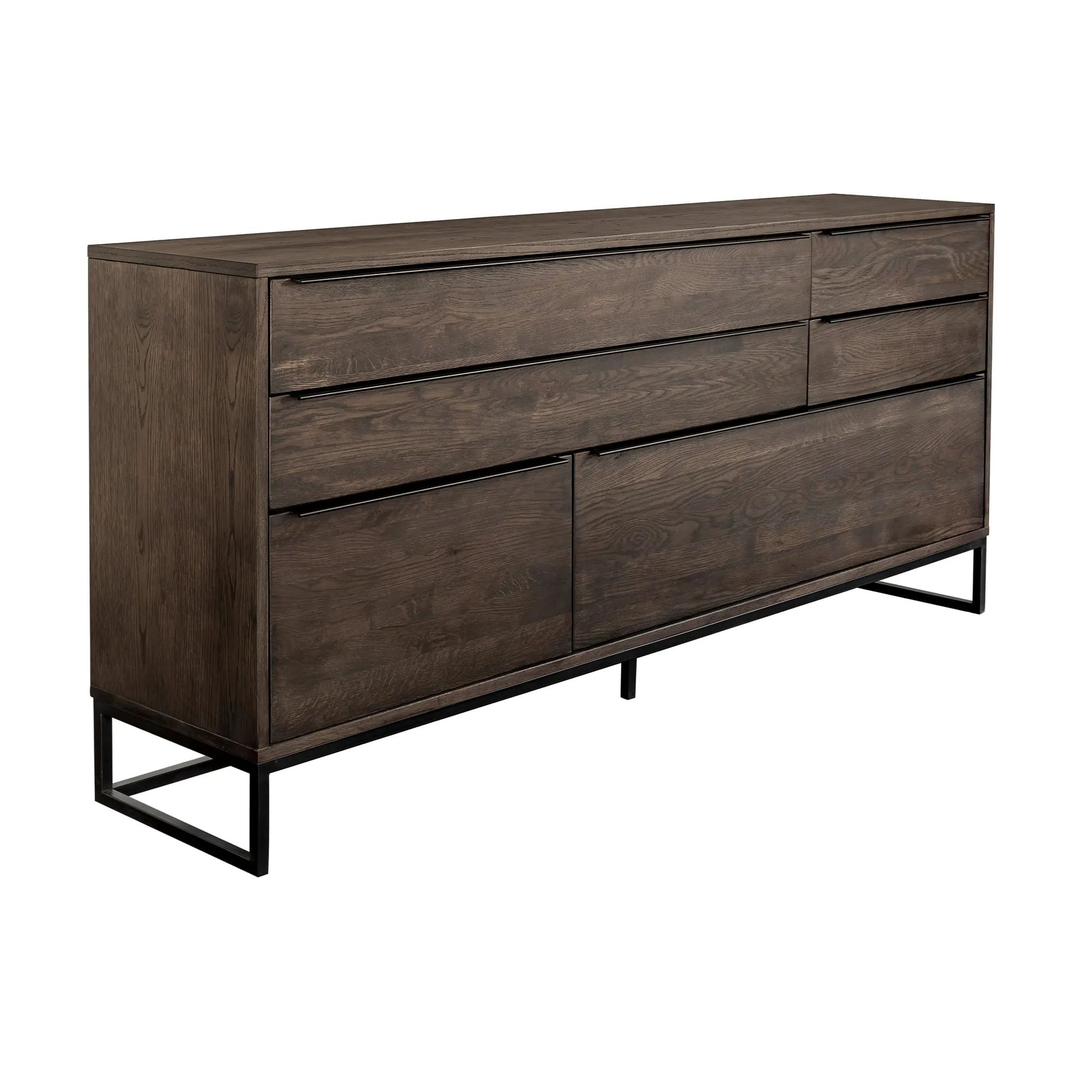 Nevada Rustic 2 piece set with Dining Table and Sideboard in Dark Brown By Armen Living