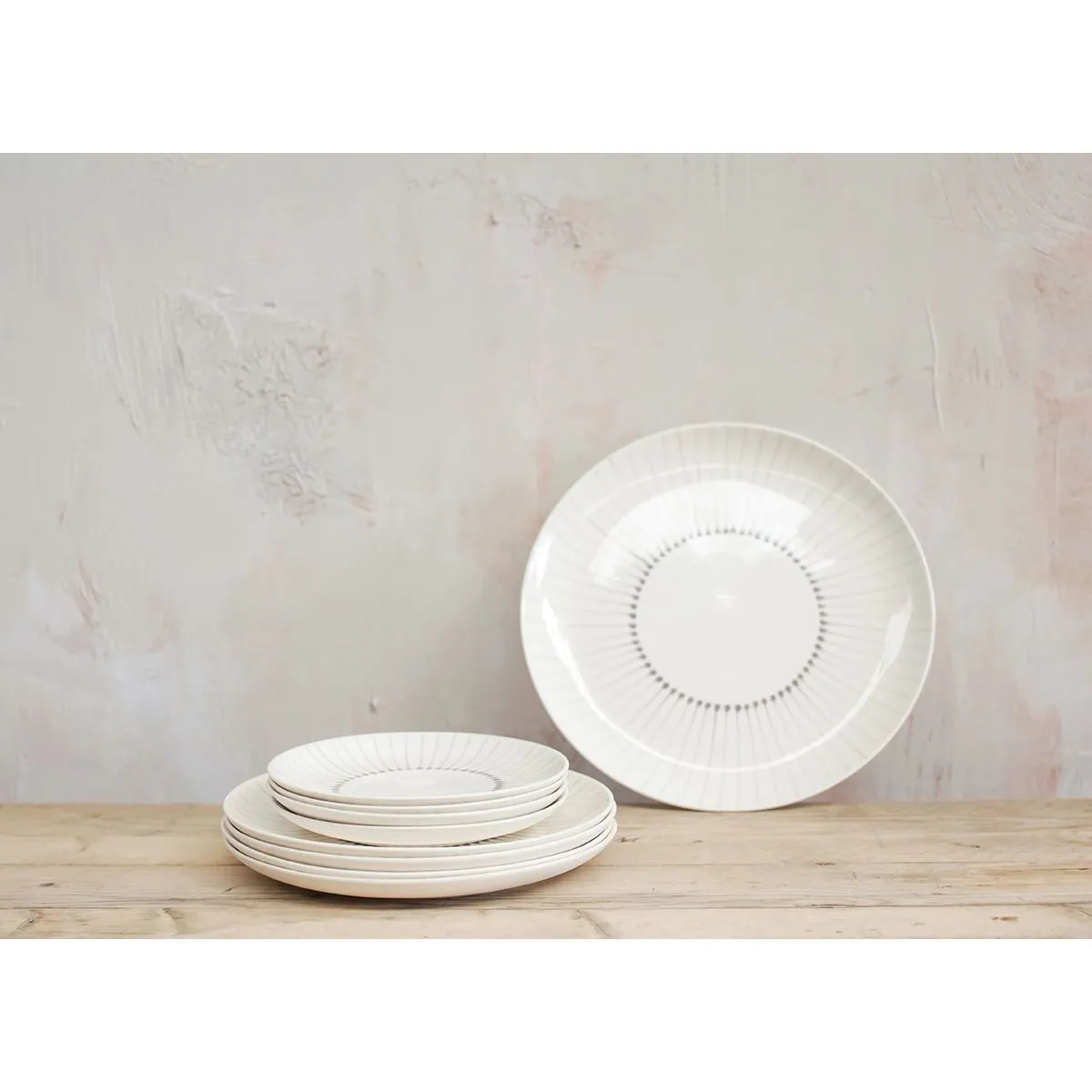Nkuku Iba Grey Dinner Plate