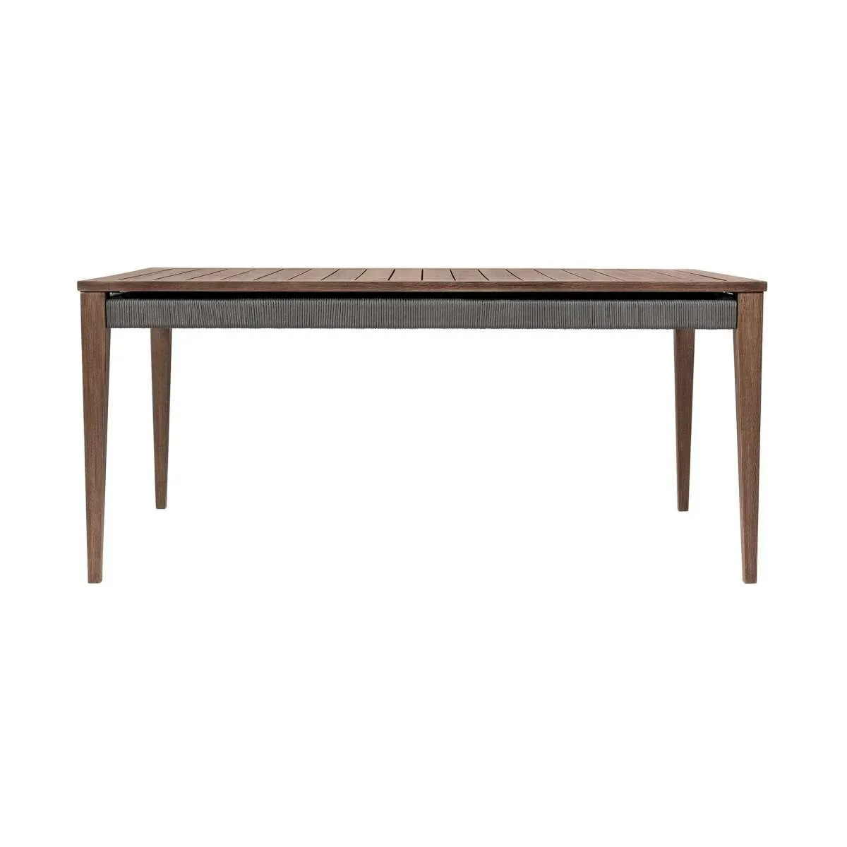 Orbit Outdoor Patio Dining Table in Weathered Eucalyptus Wood By Armen Living