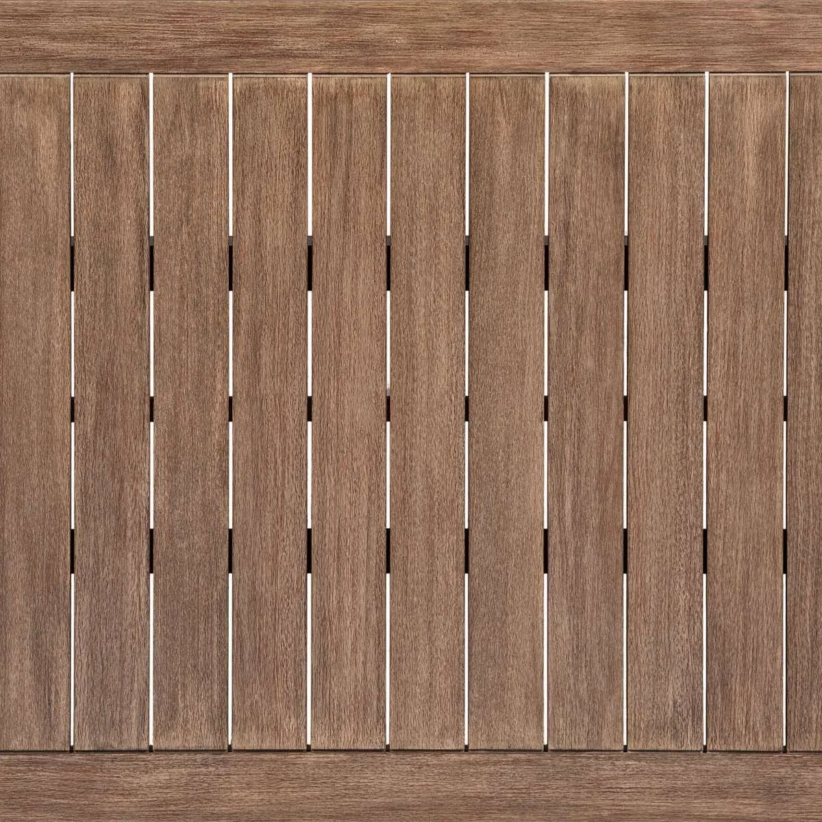 Orbit Outdoor Patio Dining Table in Weathered Eucalyptus Wood By Armen Living