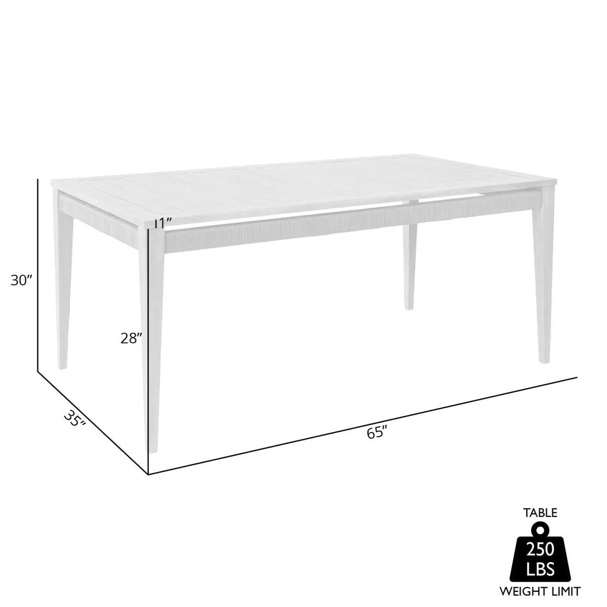 Orbit Outdoor Patio Dining Table in Weathered Eucalyptus Wood By Armen Living