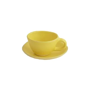 Organic Patty Pan Espresso Cup & Saucer