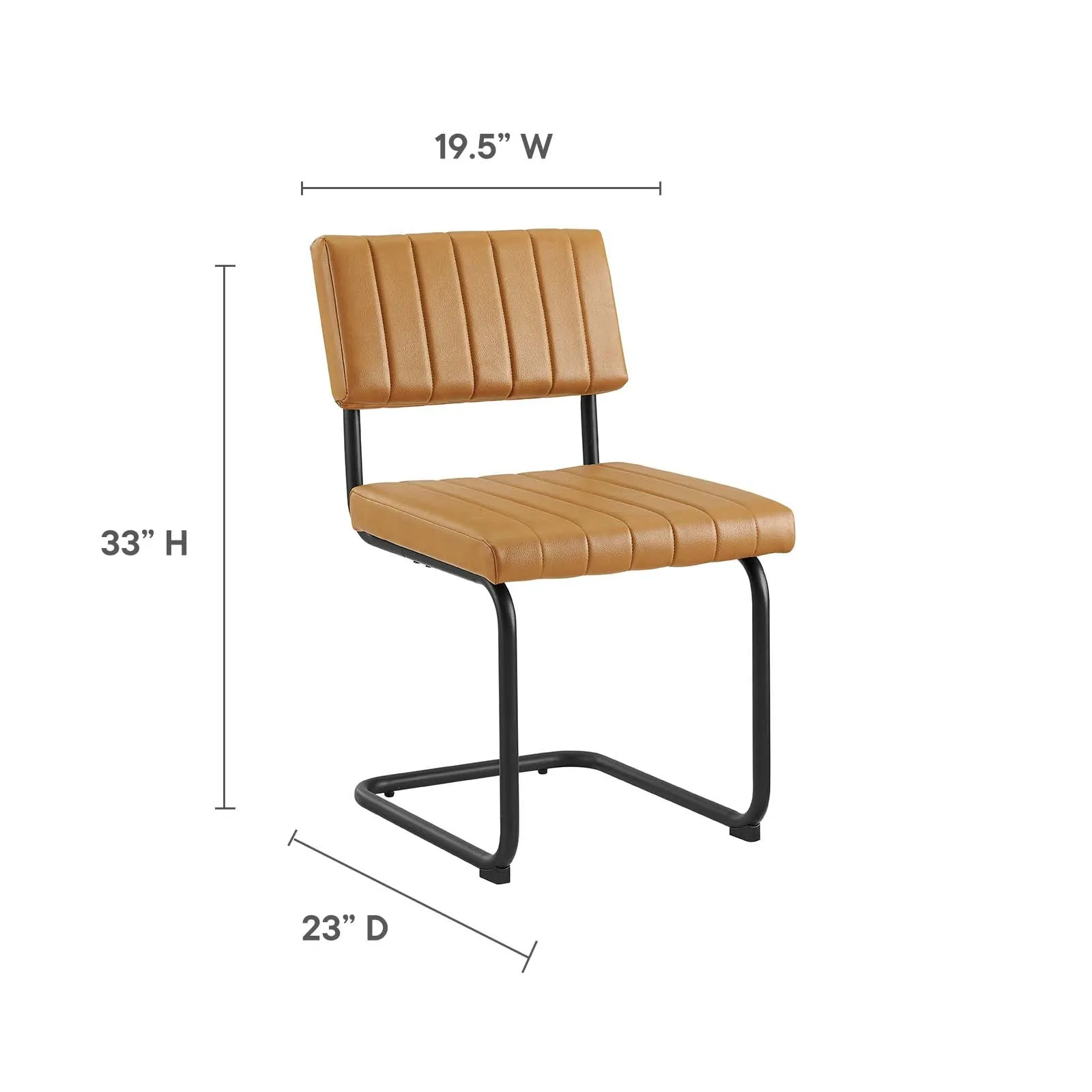 Parity Vegan Leather Dining Side Chairs - Set of 2 By Modway - EEI-6470
