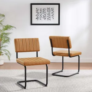 Parity Vegan Leather Dining Side Chairs - Set of 2 By Modway - EEI-6470