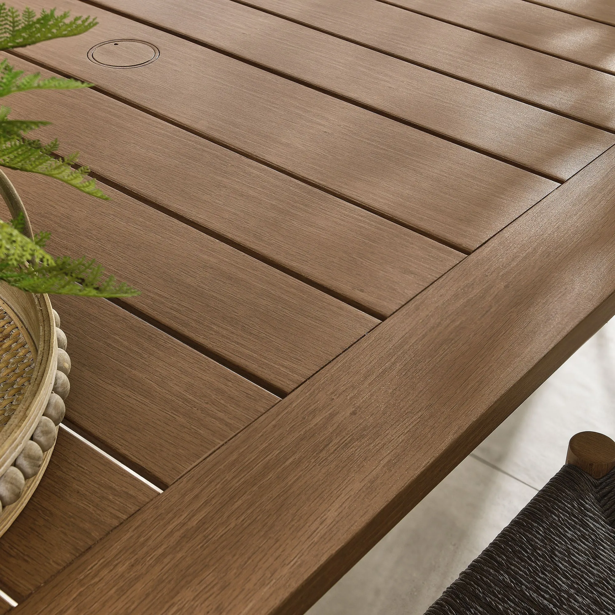 Parkland 76" Outdoor Patio Aluminum Dining Table by Modway