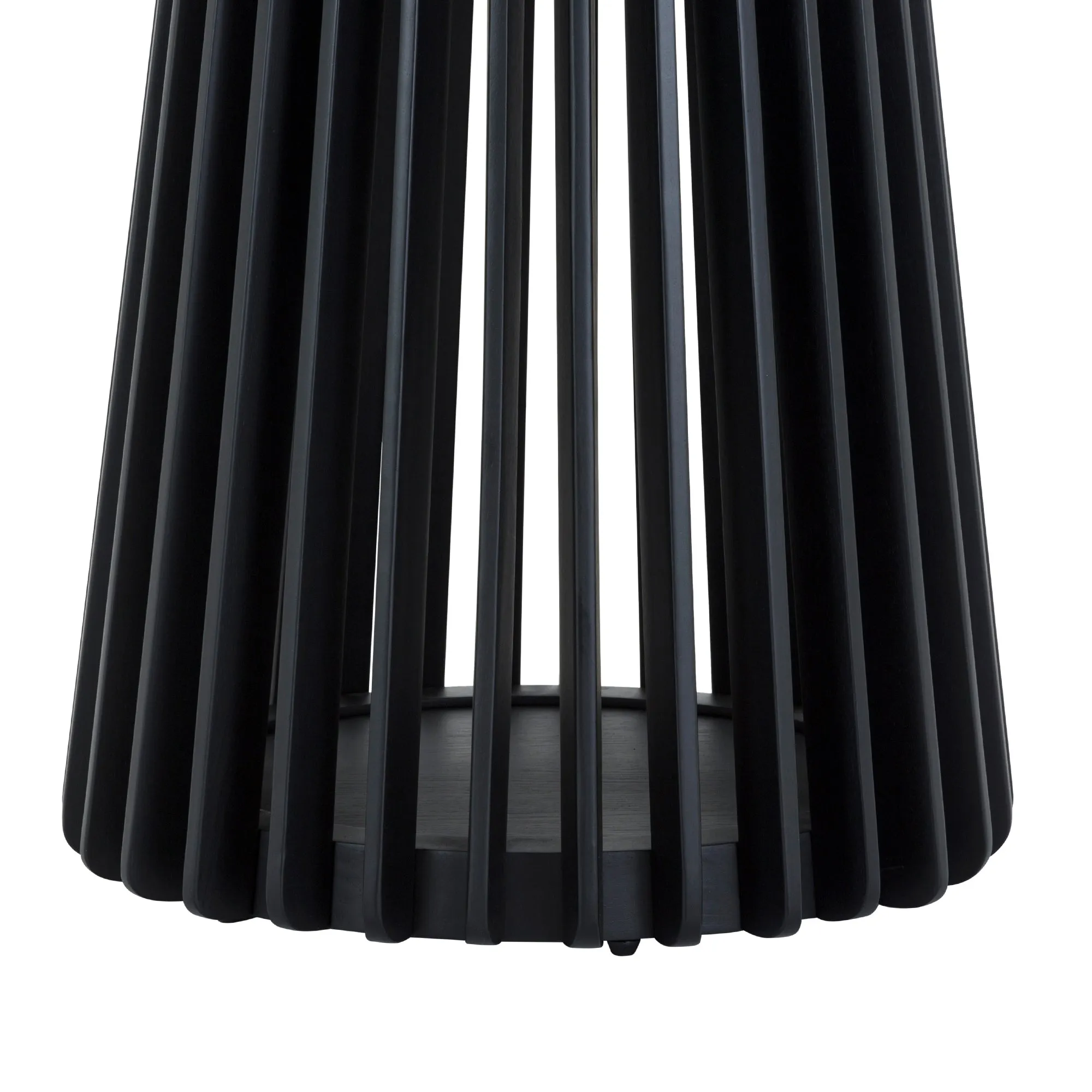 Pasadena 47" Wood Round Dining Table in Black Oak Finish By Armen Living