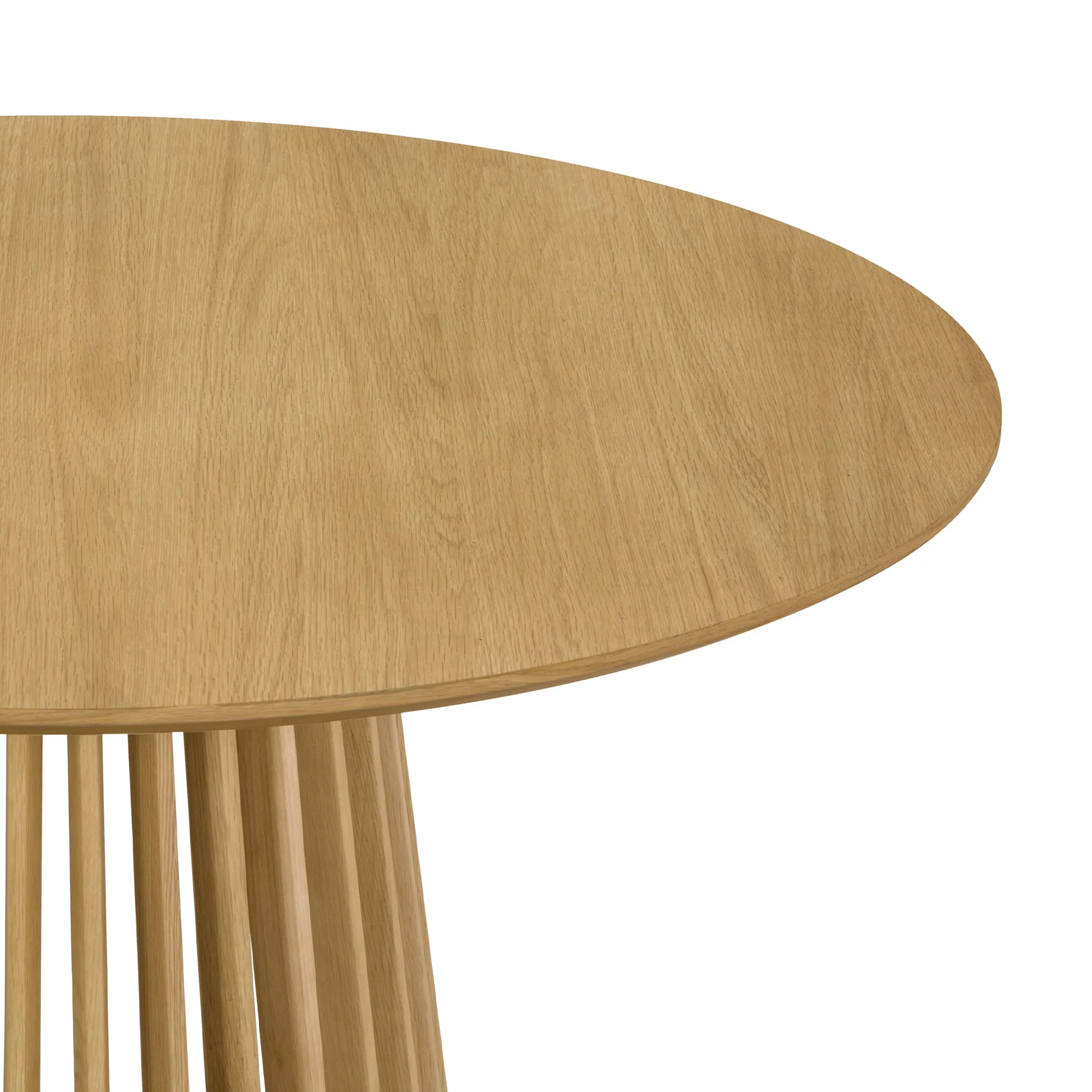 Pasadena 47" Wood Round Dining Table in Black Oak Finish By Armen Living