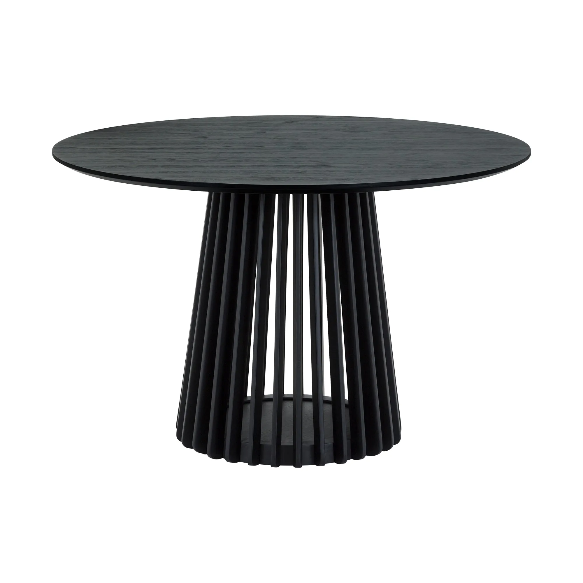 Pasadena 47" Wood Round Dining Table in Black Oak Finish By Armen Living