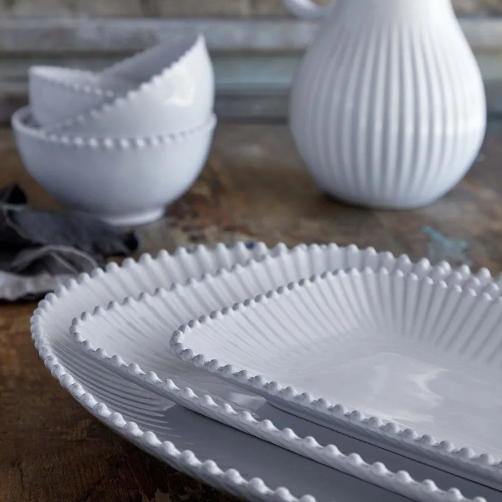 Pearl White 40cm Rectangular Platter