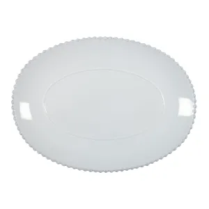 Pearl White Large Oval Platter