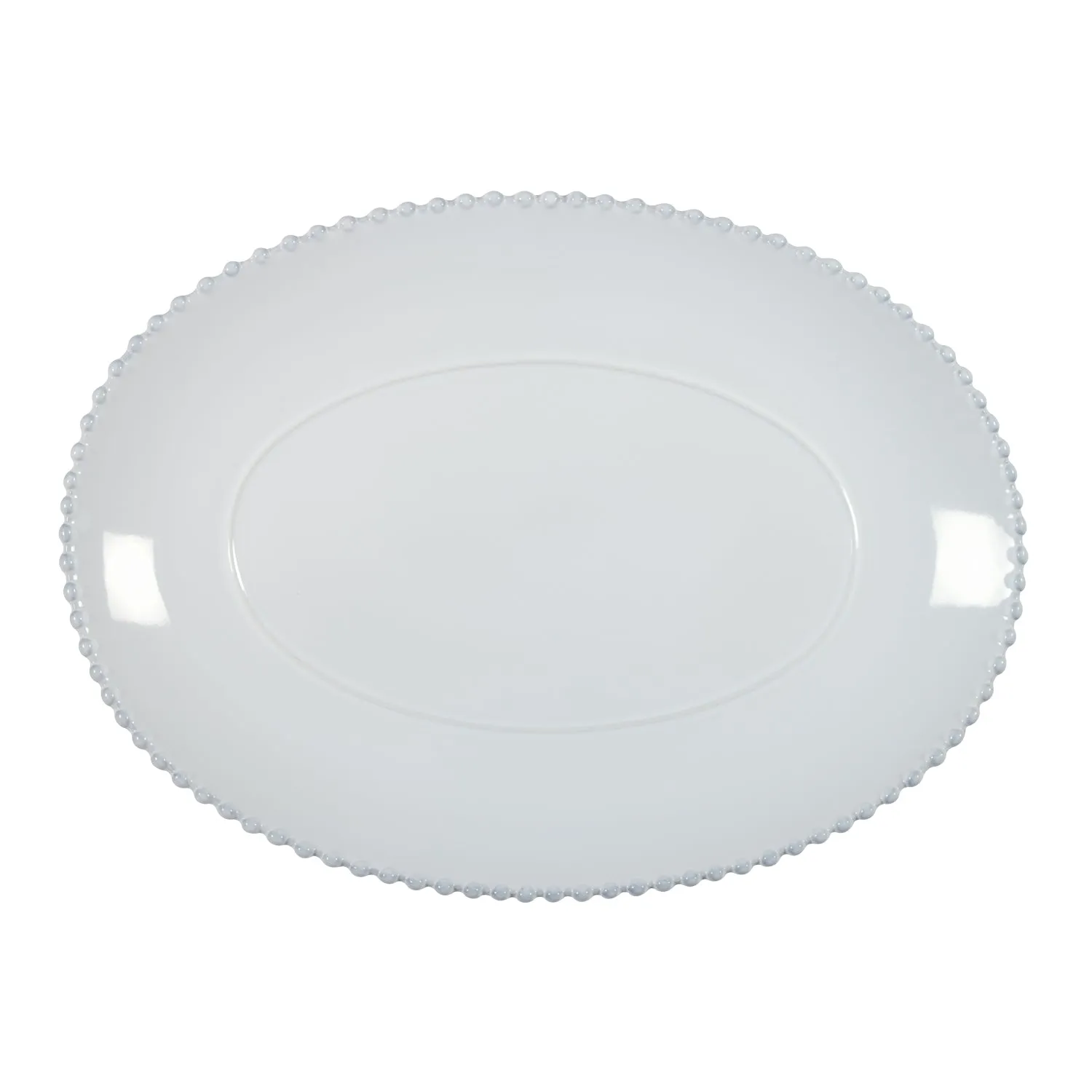 Pearl White Large Oval Platter