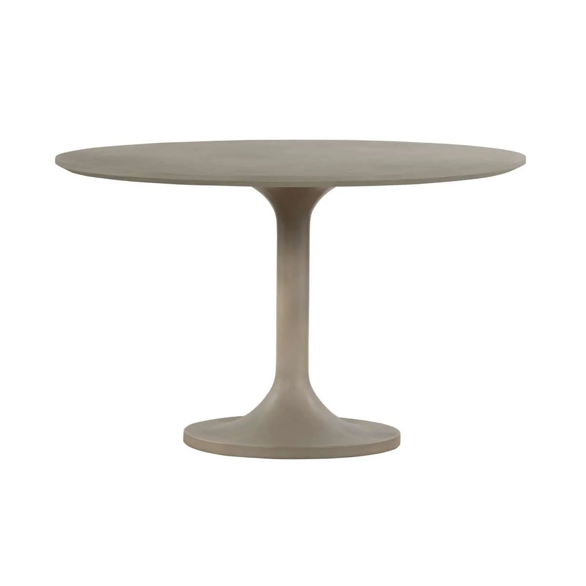 Pippa Concrete and Metal Tulip Round Dining Table By Armen Living