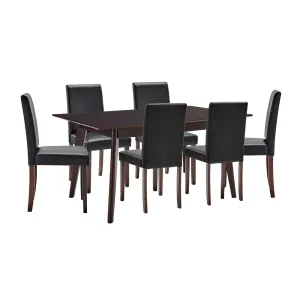 Prosper 7 Piece Faux Leather Dining Set By Modway - EEI-4182