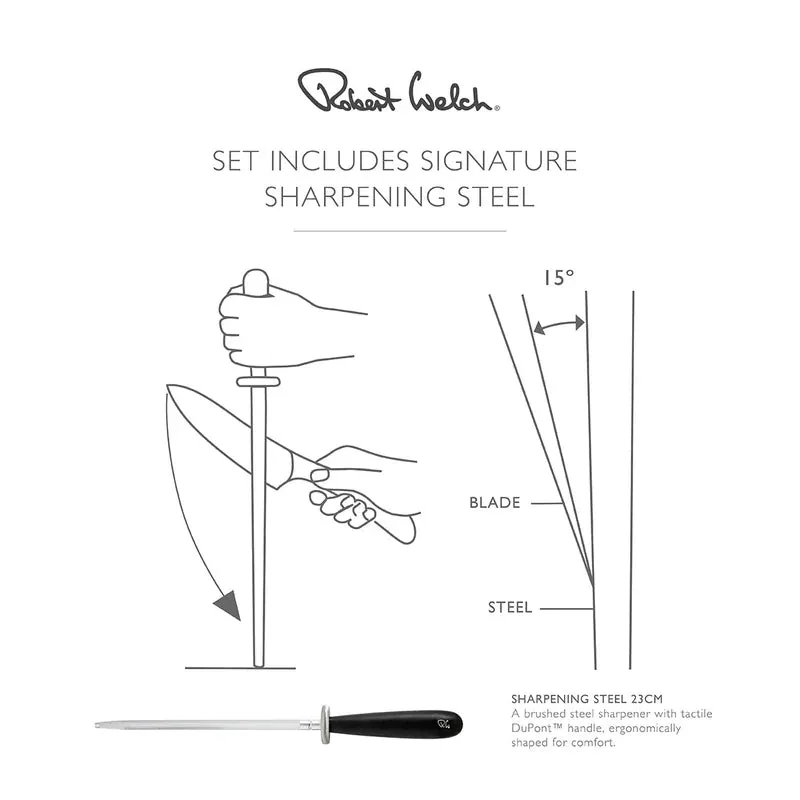 Robert Welch Signature Knife Block Set with Steel