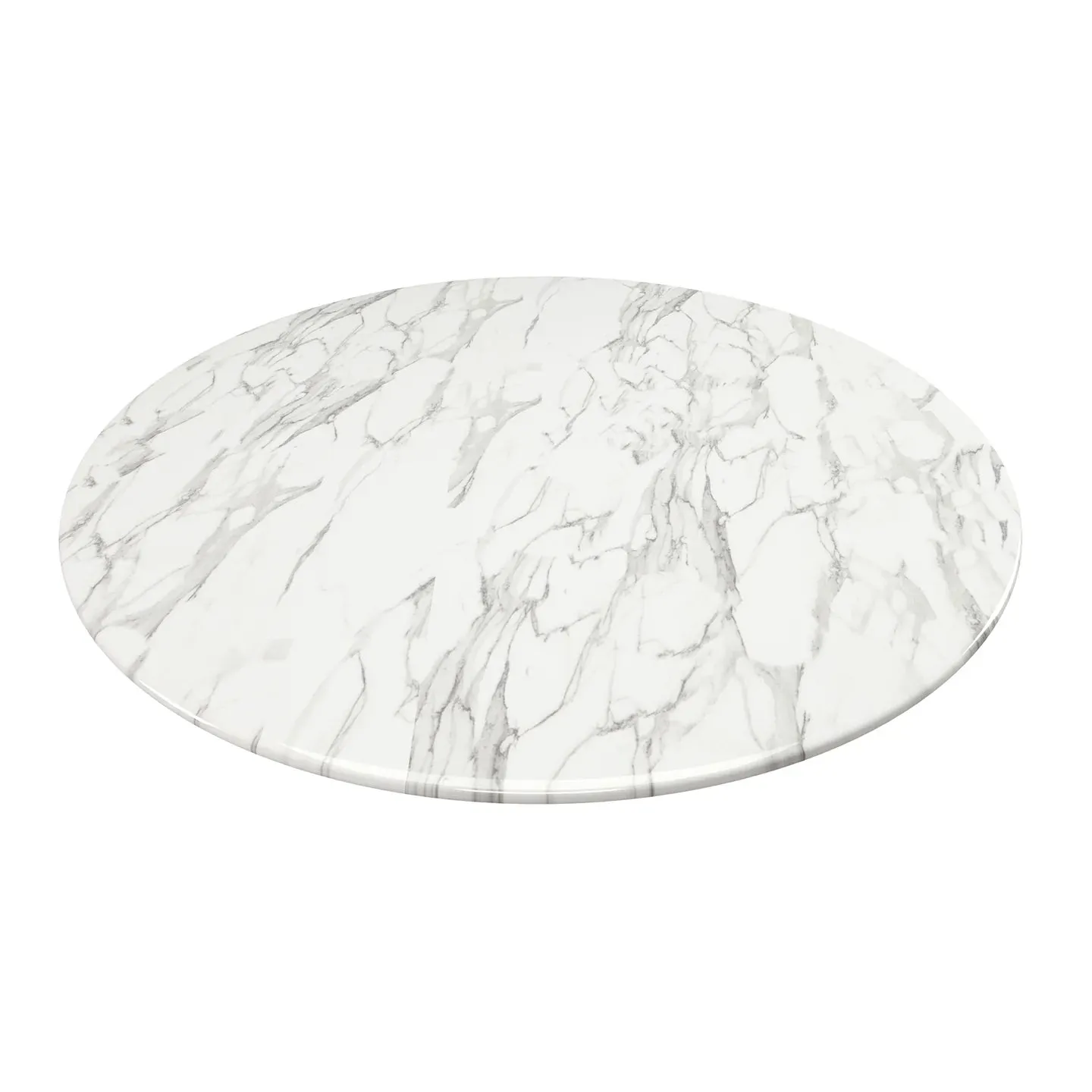 Rose 32" Round Marble Dining Table, Gray Base By World Modern Design