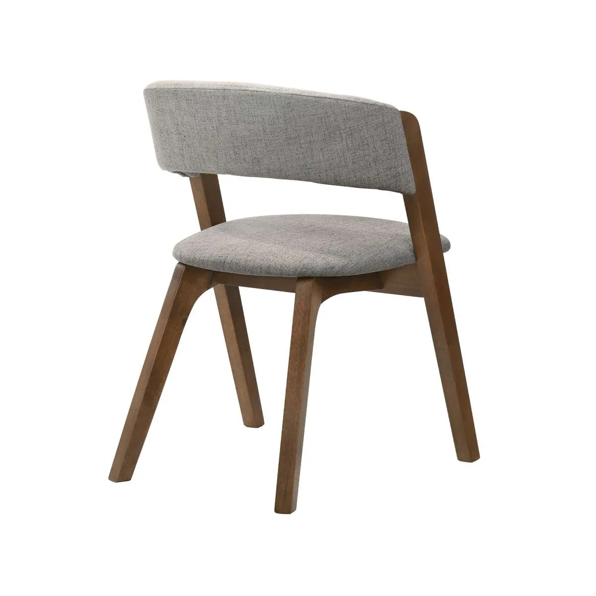 Rowan Gray Upholstered Dining Chairs in Walnut Finish - Set of 2 By Armen Living