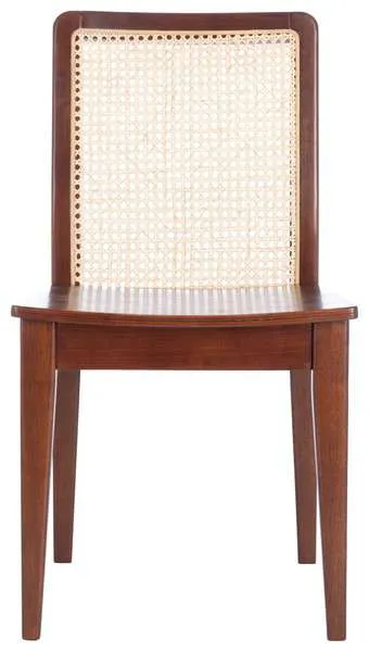 Safavieh Benicio Rattan Dining Chair Set Of 2 - Dark Brown