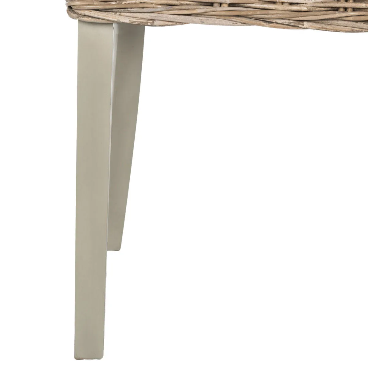 Safavieh Caprice Wicker Dining Chair With Leather Handle