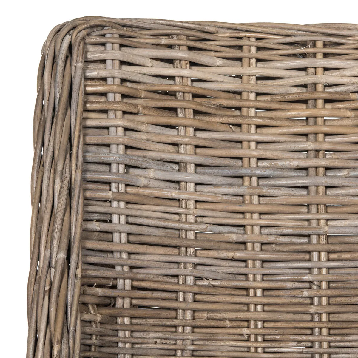 Safavieh Caprice Wicker Dining Chair With Leather Handle