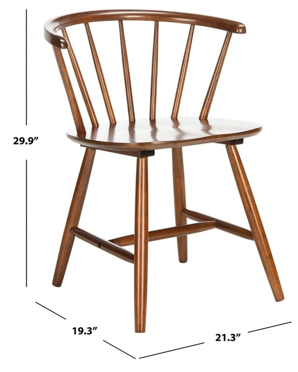 Safavieh Ceres Dining Chair Set Of 2 - Walnut