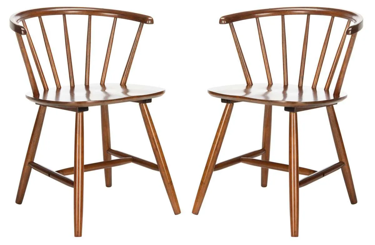 Safavieh Ceres Dining Chair Set Of 2 - Walnut