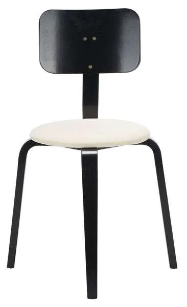 Safavieh Jo Upholstered Stackable Dining Chair Set Of 2 - Black