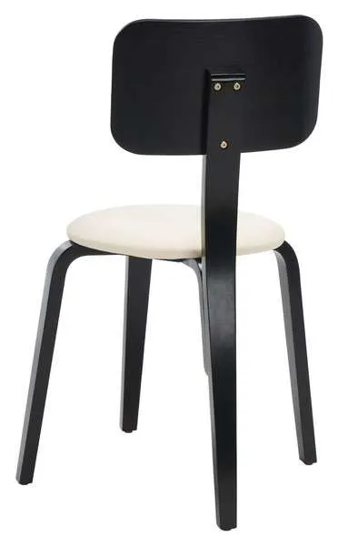 Safavieh Jo Upholstered Stackable Dining Chair Set Of 2 - Black