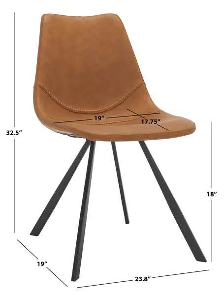 Safavieh Kayne Dining Chair Set Of 2 - Cognac