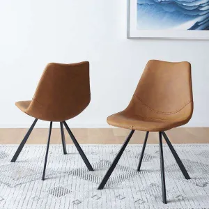 Safavieh Kayne Dining Chair Set Of 2 - Cognac